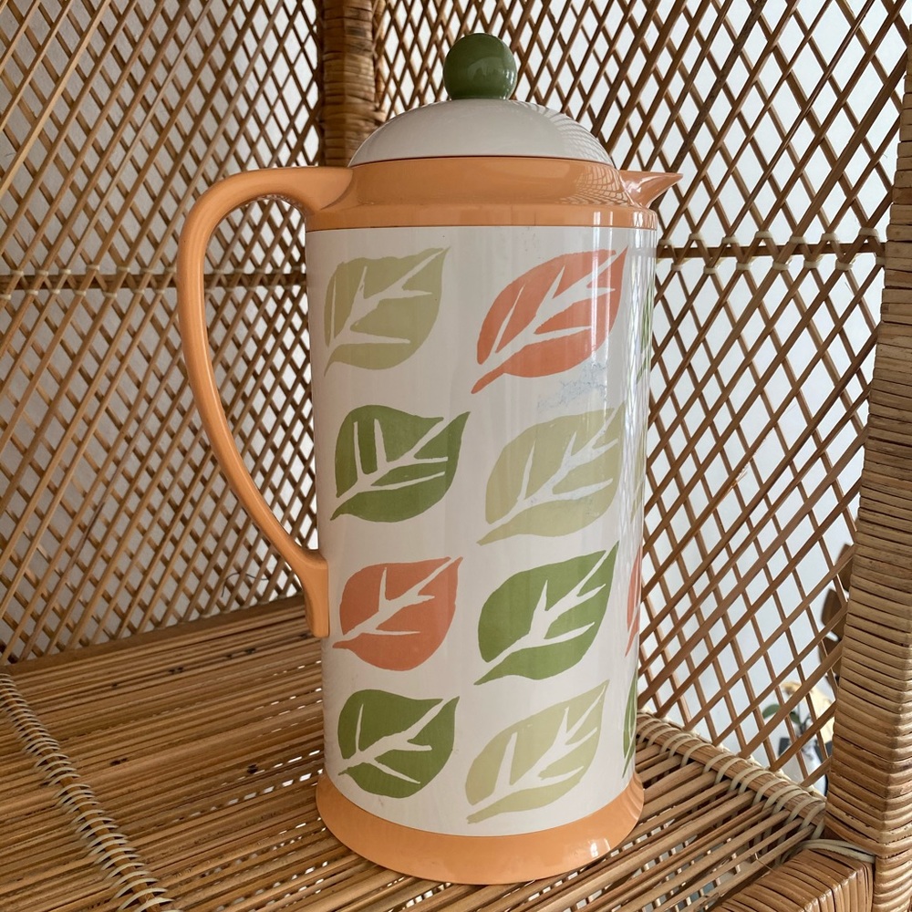 Vintage fall leaf coffee carafe insulated